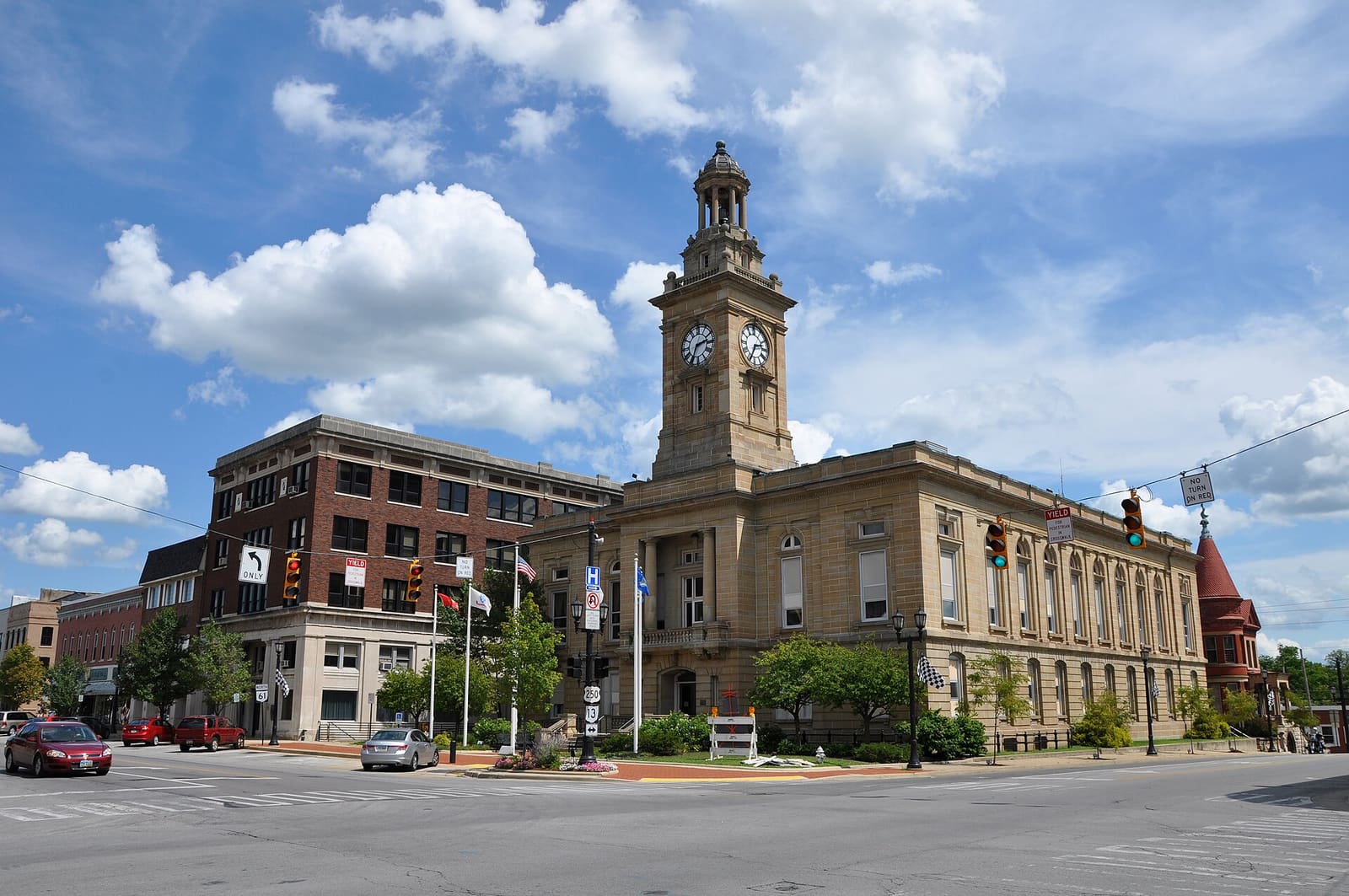 Huron County Courthouse and downtown Norwalk, Ohio