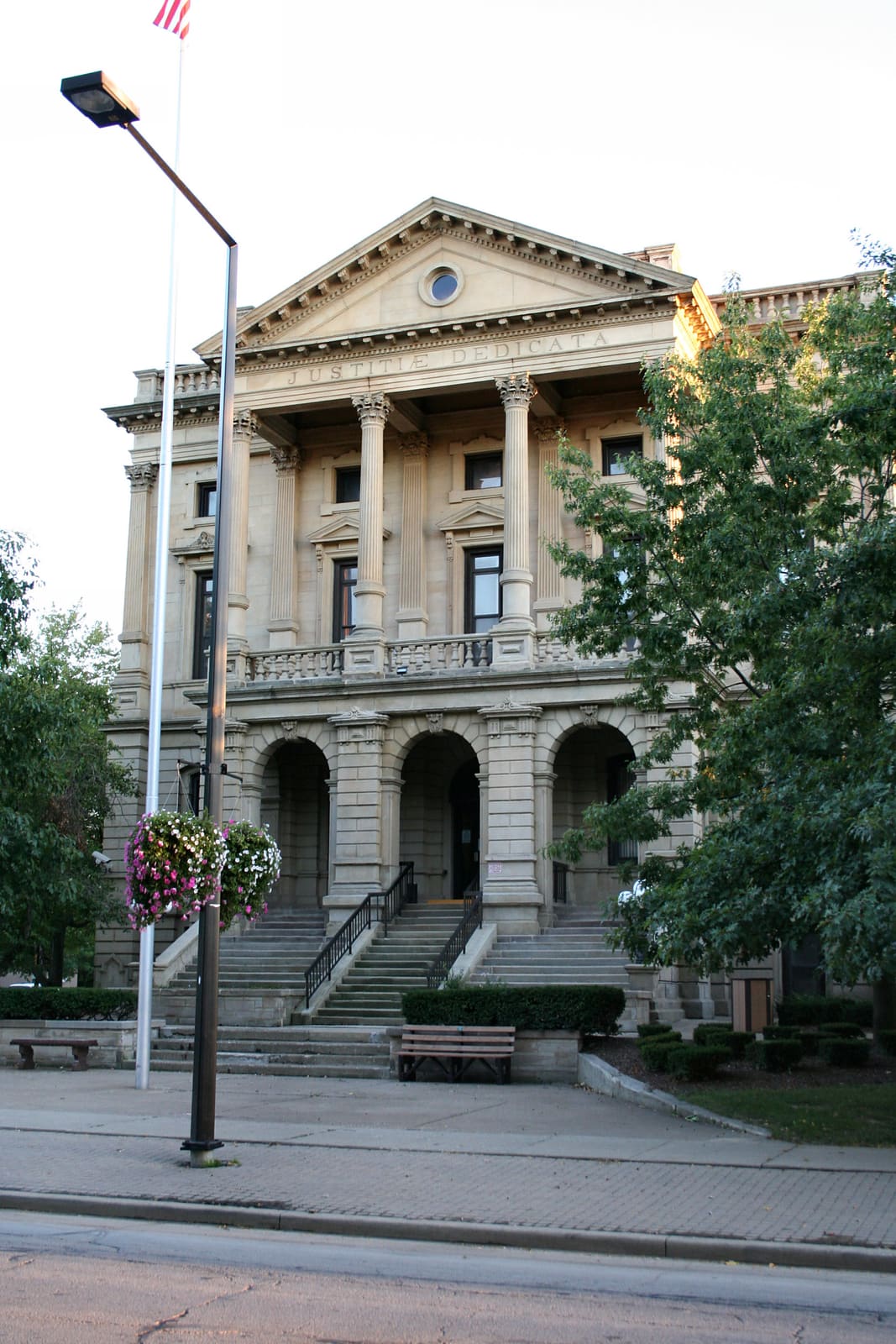 Old Lorain County courthouse building in Elyria, Ohio